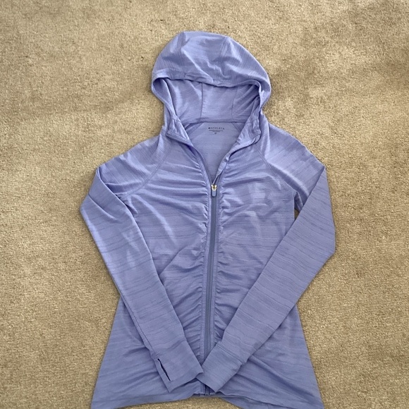 Athleta Light Purple Ruched Hoodie small - Picture 4 of 7